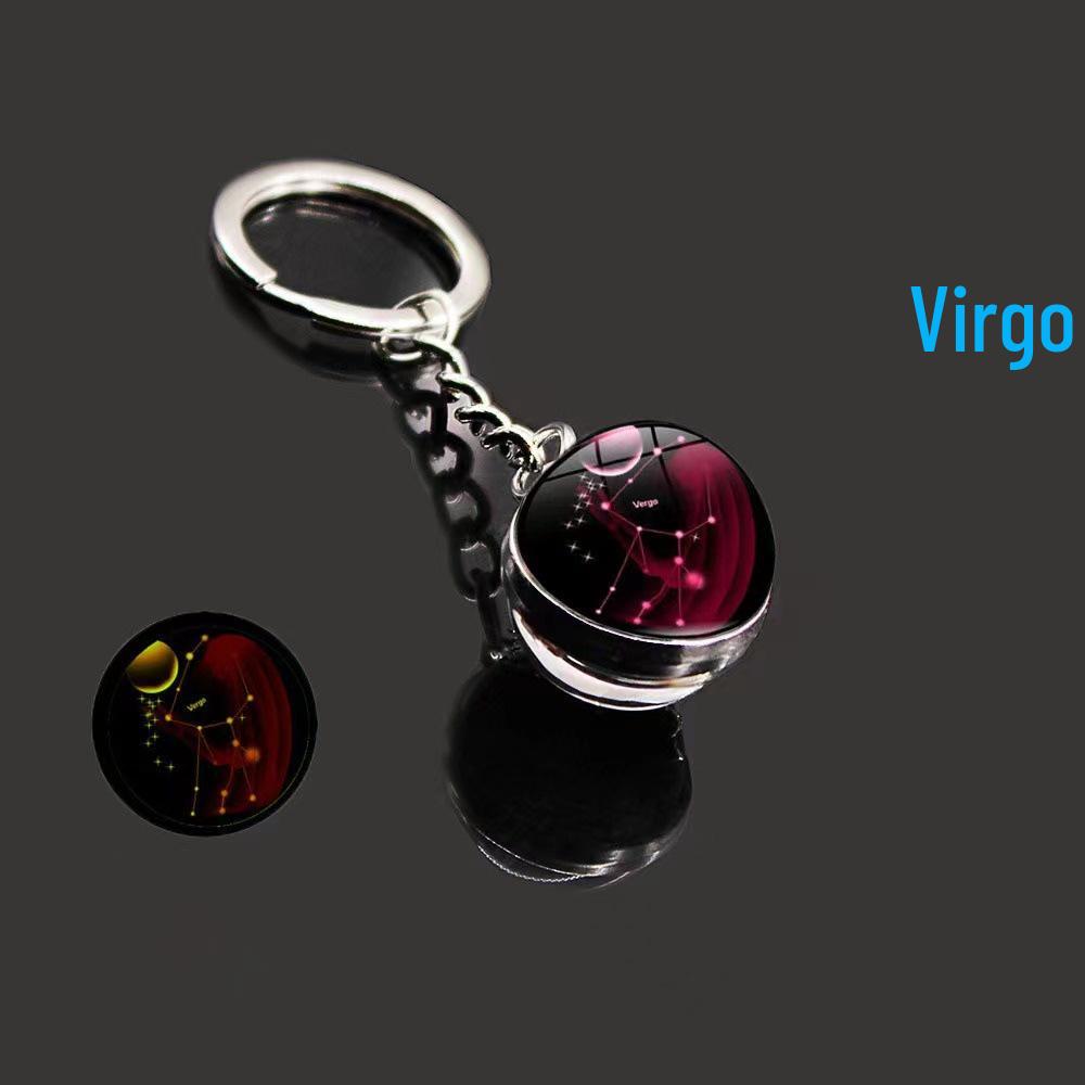 Luminous Zodiac Keychain: Dvanáct souhvězdí s přívěsky ve znamení Býka a Vodnáře