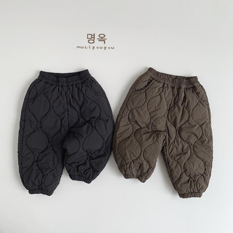 Unisex Baby Kids Korean Style Warm Solid Casual Outdoor Pants