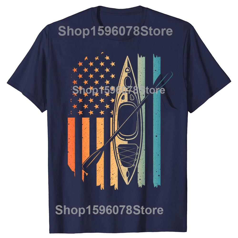 Funny Kayak Design for Men Women Kayaking Kayaker T Shirts Summer Graphic Cotton Streetwear Short Sleeve Gifts Tshirt Men