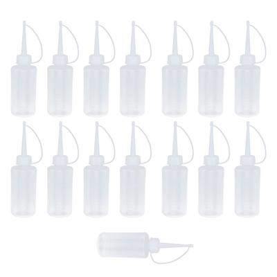 15 Stück 120 ml Nähmaschinenöler Scharfer Ausgießer Leerer Öltopf mit Deckel Nähgeräte