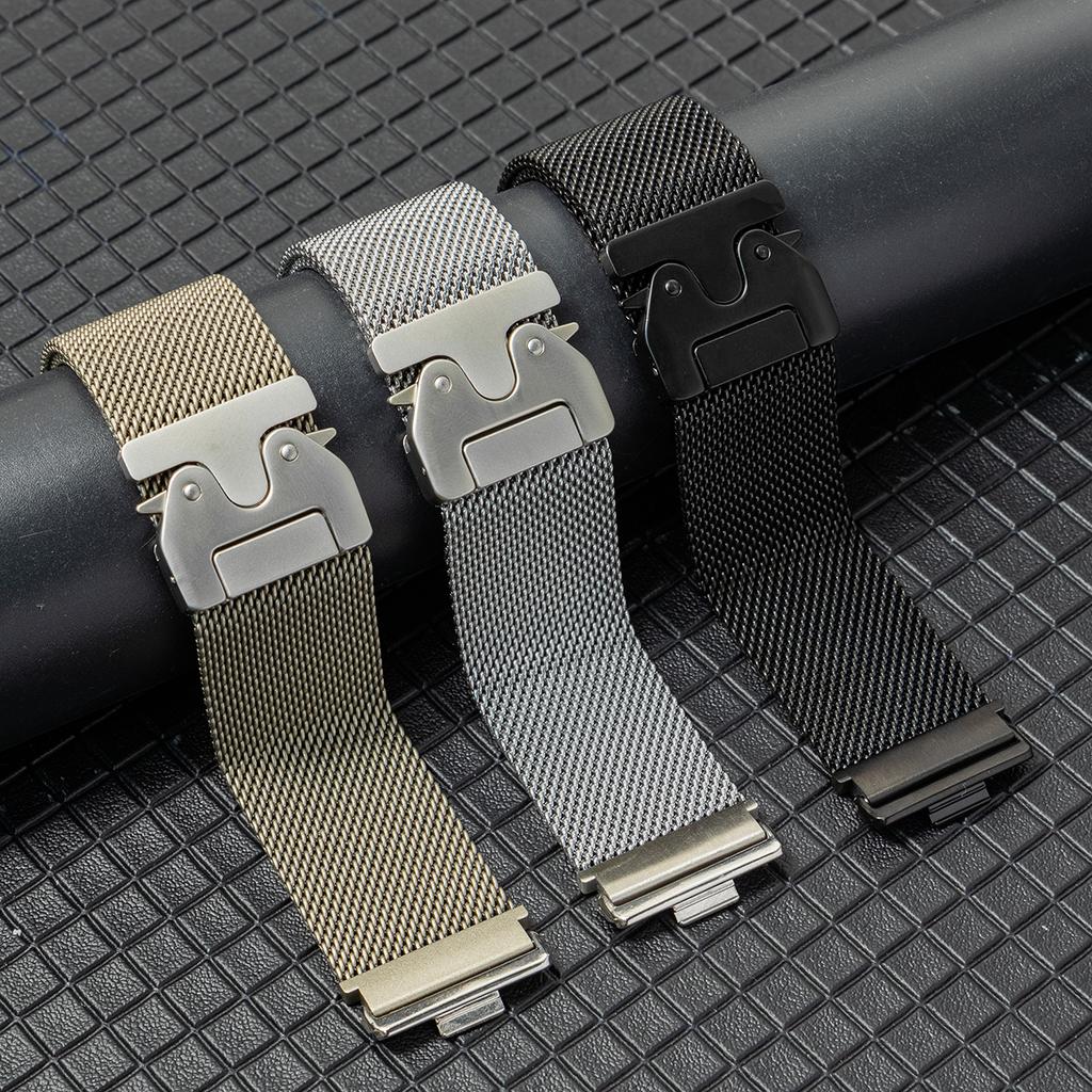 Řemínek pro Huawei Watch Fit 4/Fit 4 Pro/Fit 3 Paracordová spona Milánský nerezový řemínek