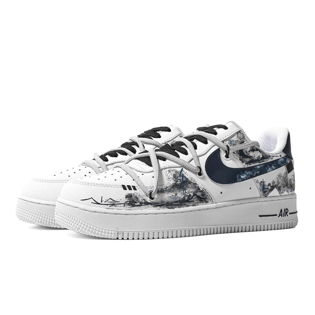 Nike Air Force 1 Low Top Skateboard Shoes Women's Ink Blue DD8959-100(TeamM-S-BOX)