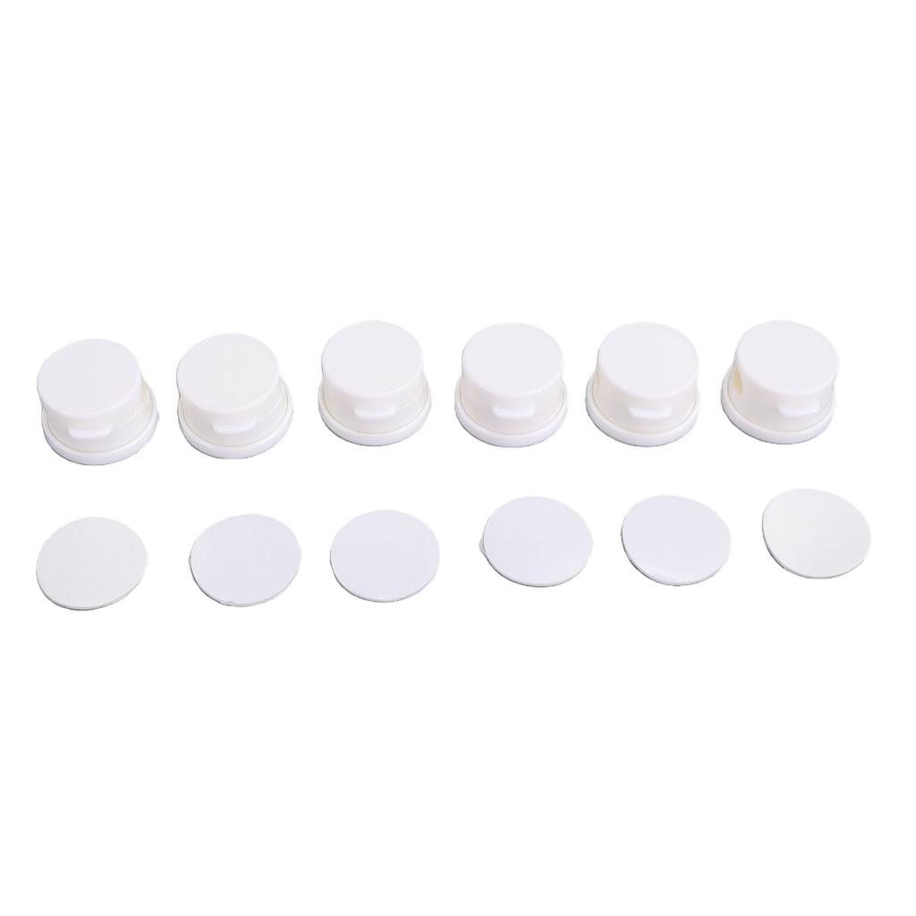 6 Pcs Magnetic Cable Clips Rotating Easy Open Cable Management Wire Holder Keeper White