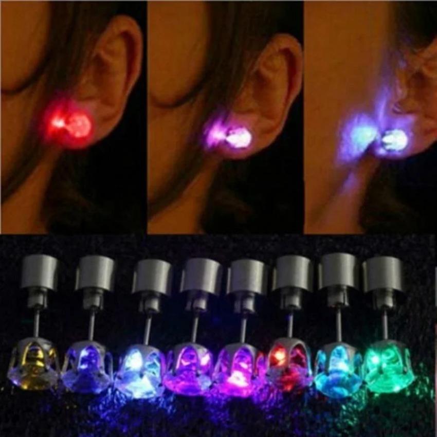 1 Pcs Shining Zircon Earring Creative Fashion Stud Earring Party Carnival Night Birthday Holiday Gift Cool Accessories