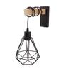 Plug in Wire Cage Wall Sconce Industrial Rustic E27 E26 Bulb Base Hanging Wall Mount Lamp