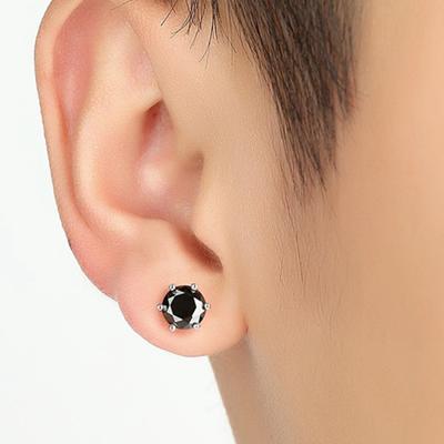 1 Pair Unisex Cubic Zirconia Magnet Clip No Piercing Earrings Jewelry