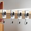 Stainless Steel Double Hook Removable Desk Hook for Backpacks - Side Mount for Student Desk, or Dormitory
