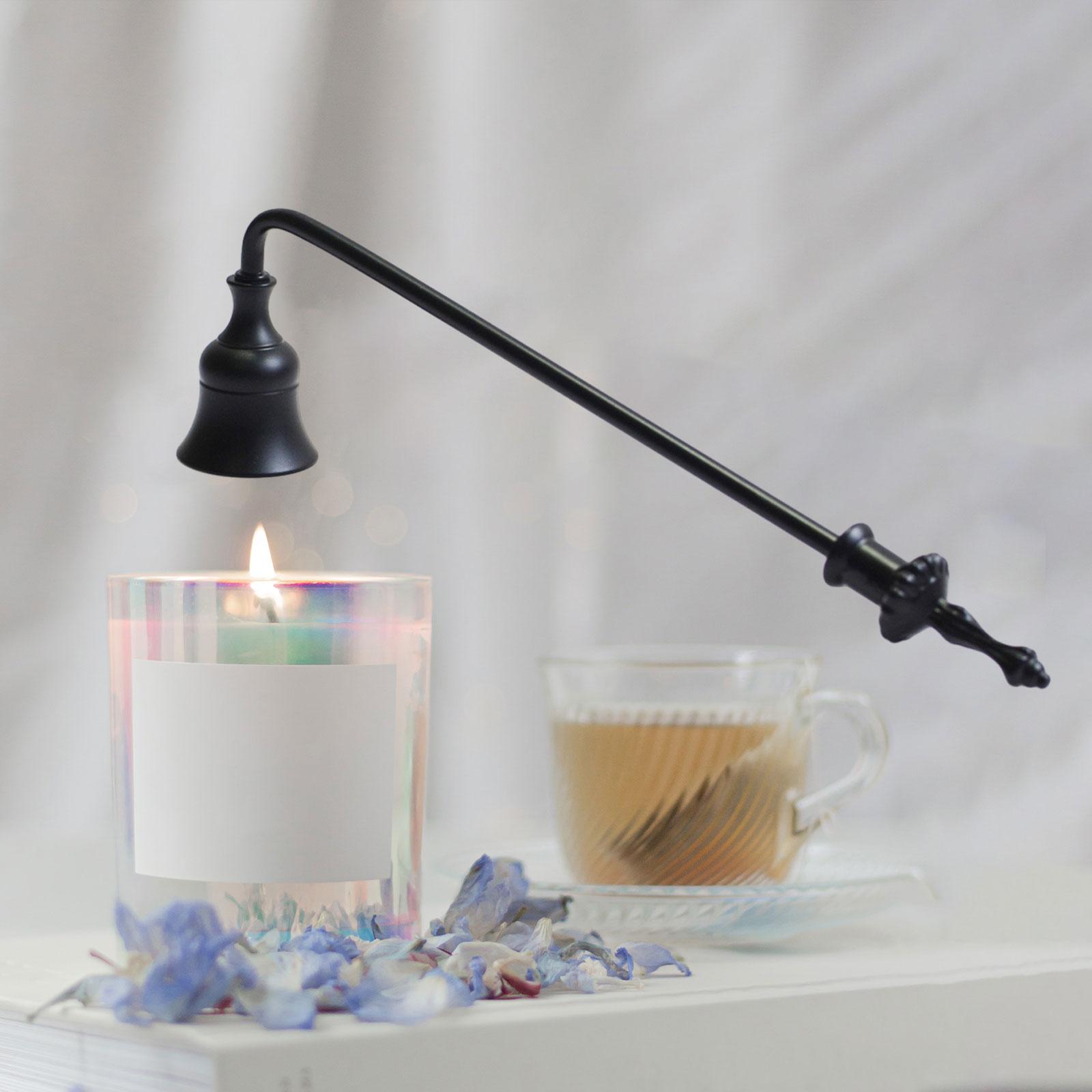 

Candle Snuff Tool Candle Extinguisher Wick Extinguish Cover Metal Material 3.5cm Bell Shaped for Candle Lovers Versatile чорний