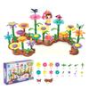 Flower Arrangement Toys Interconnecting Blocks Toys Building Garden Game Growing Flower Blocks
