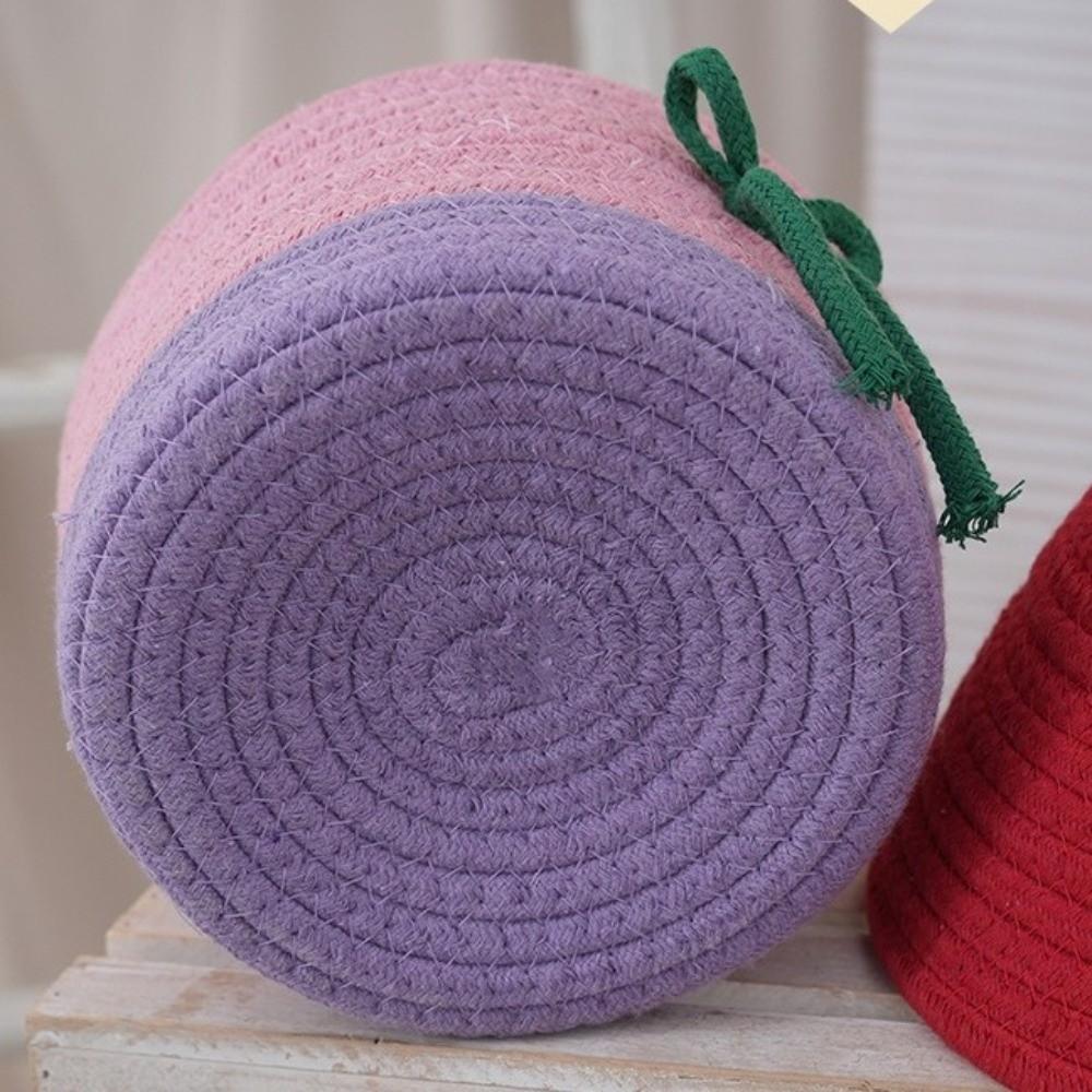 Handwoven Storage Basket House Shape Snack Toys Organizer Desk Organizer  Vanity Table Study Room