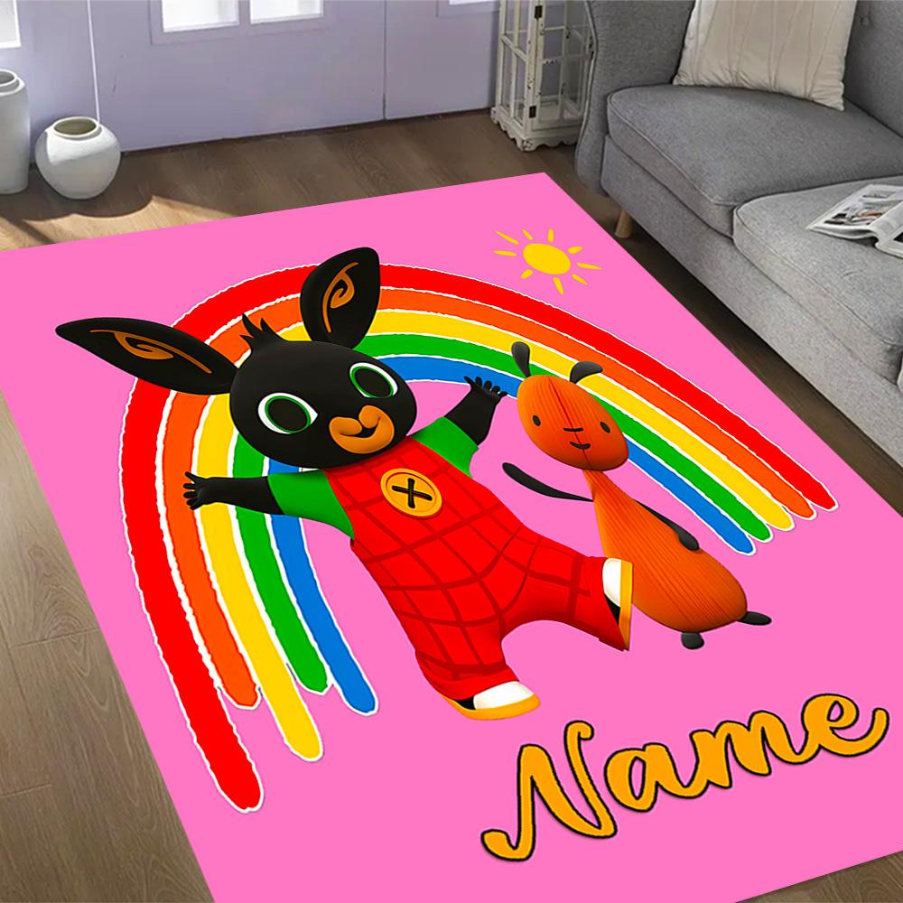 Friends Adventure Customized Name Floor Rug Office Rug Perfect for Game Room Bedrooms Living Rooms Study room Anti-slip Rug Anime Office Decor