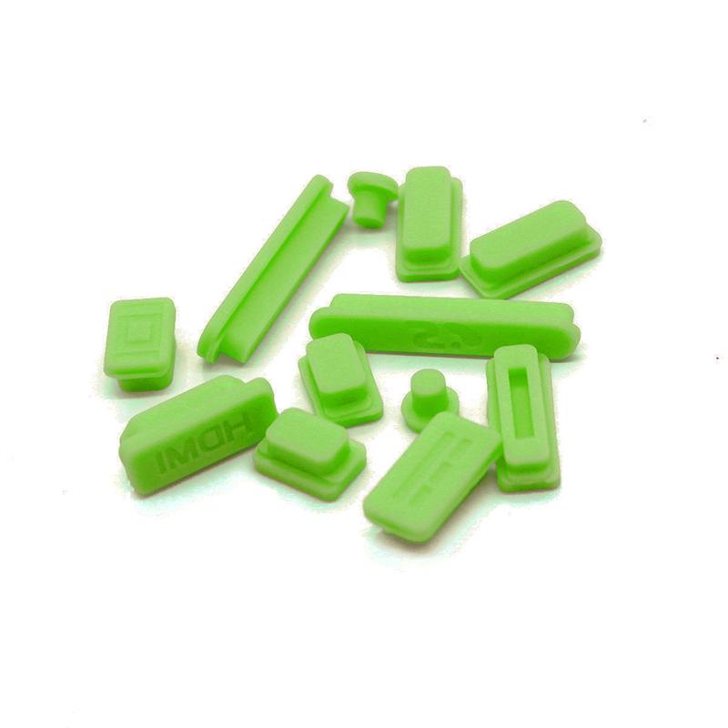 

16Pcs Universal Dustproof Notebook Port Plug Silicone Protector Usb Elastic Laptop Computer Interface Waterproof Cover Stopper зелёный