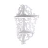 Wall Corner Shelf, 2-Tier White Carved Corner Shelf Corner Display Stand Hanging Corner Shelf for Living Room, Bedroom, Study Room, Home