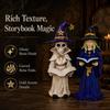 Halloween Skeleton Witch Reading Book Resin Figurine Desktop Statue for Holiday Decoration