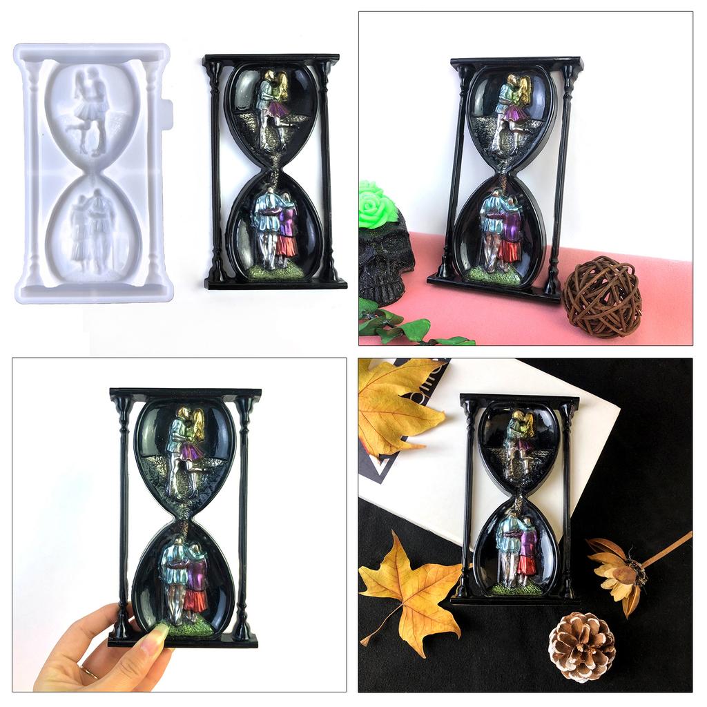 Heart Shaped Hourglass Mould Silicone Casting Mold for DIY Jewelry Making Crystal Droplet Decorations Making Tools