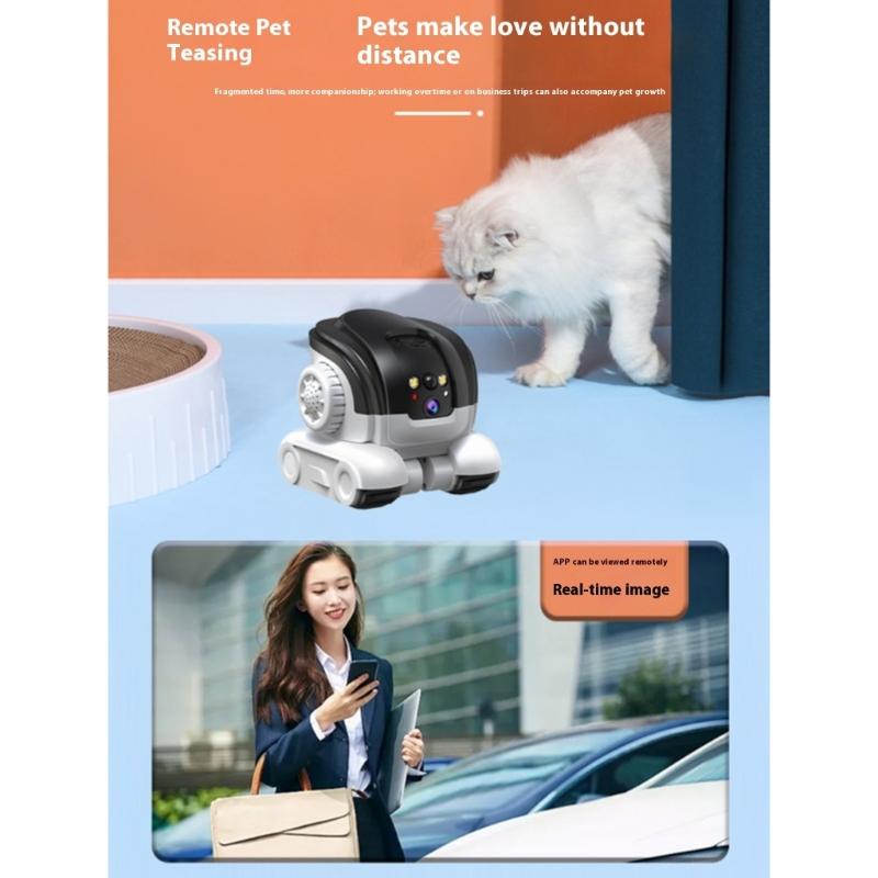 Automatic Follow Pet Monitoring Car 1080P Robot Camera on Wheel for Fully Home Coverage with Clear Night Viewing