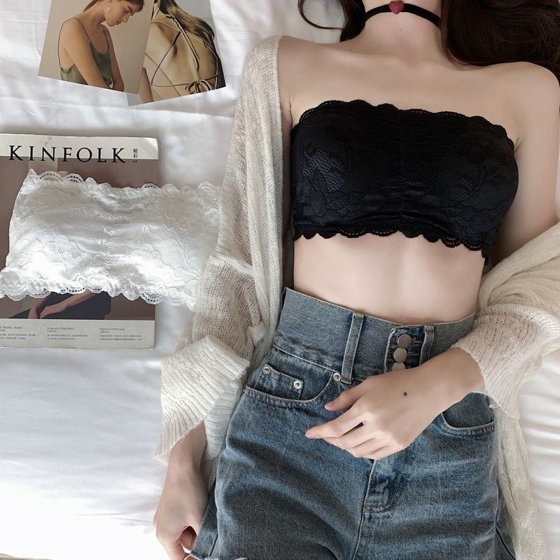 Women Bandeau Bras Solid Black White Underwear Fashion Sexy Lingerie Lady Bras Backless Push Up Bras