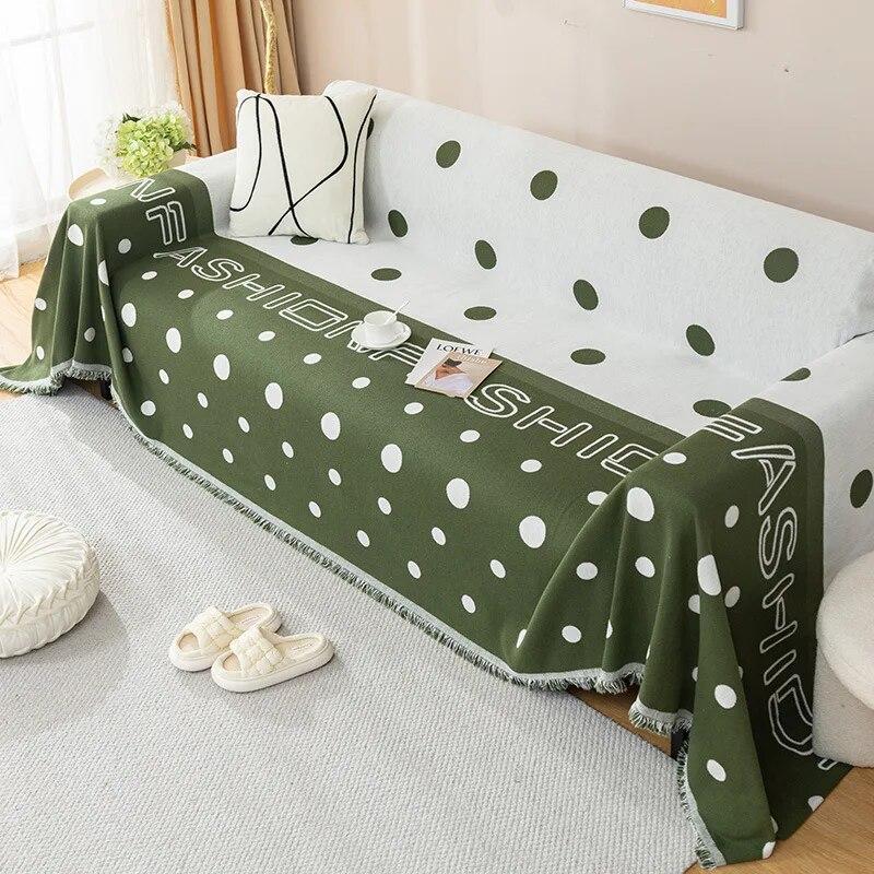 Farbige Kreise Chenille Sofabezüge Stoff Sofadecke Bezug Vollbezug Universal Couch Handtuchbezug Staubdichtes Sofakissen