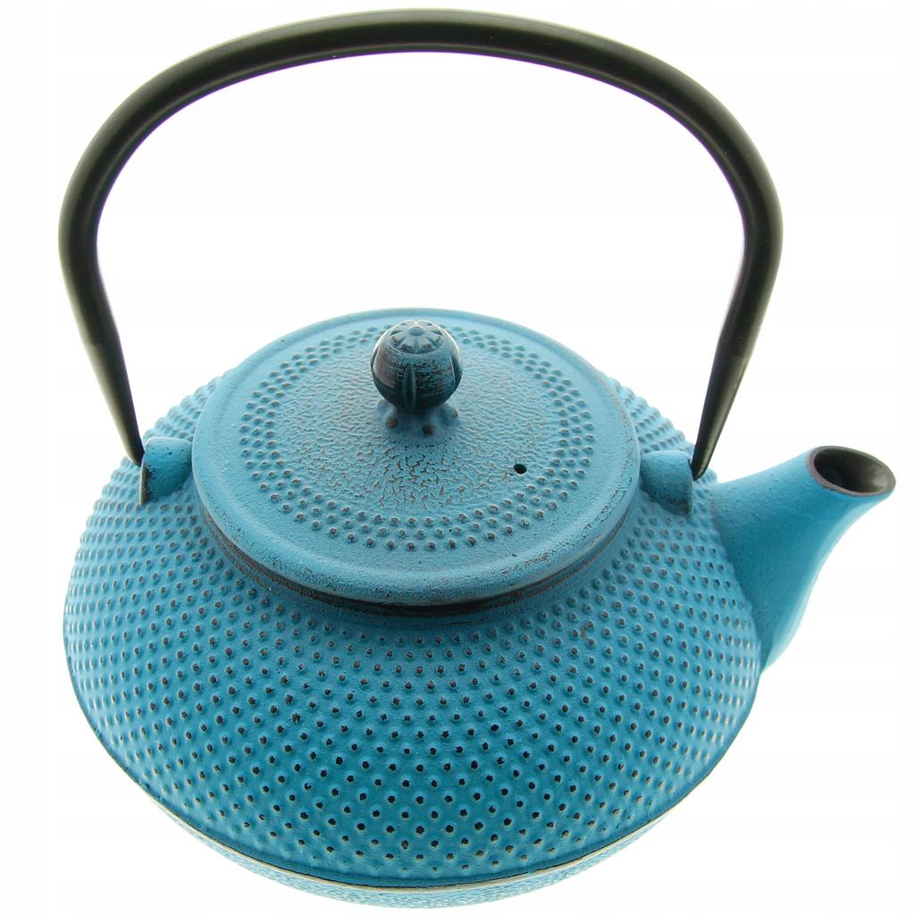 Cast Iron Kettle Blue 1.5 L Infuser With Strainer For Herbal Tea