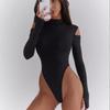 Europese en Amerikaanse slanke ronde hals lange mouwen jumpsuit voor dames in de lente en herfst