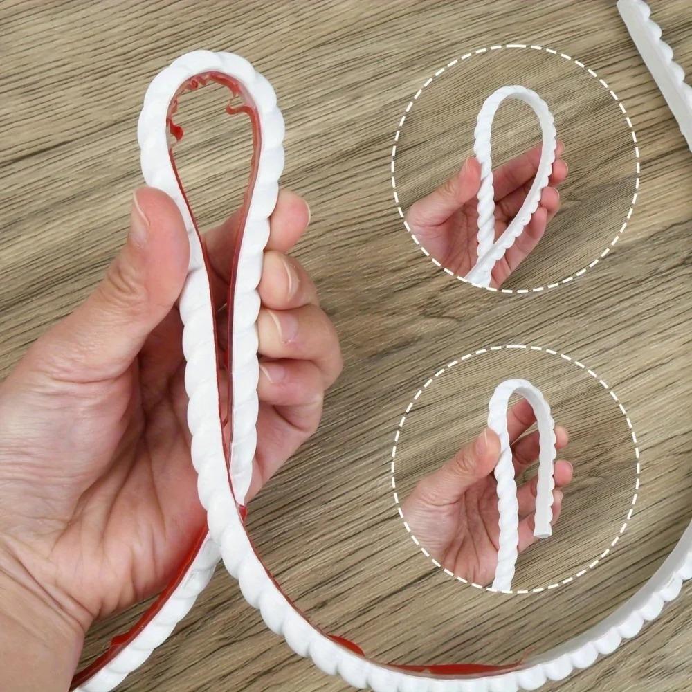 1PC 5m/196.85in Wall Molding Soft Line Self-Adhesive Trim Frame Skirting Border Strip Background Decorative Line Sticker