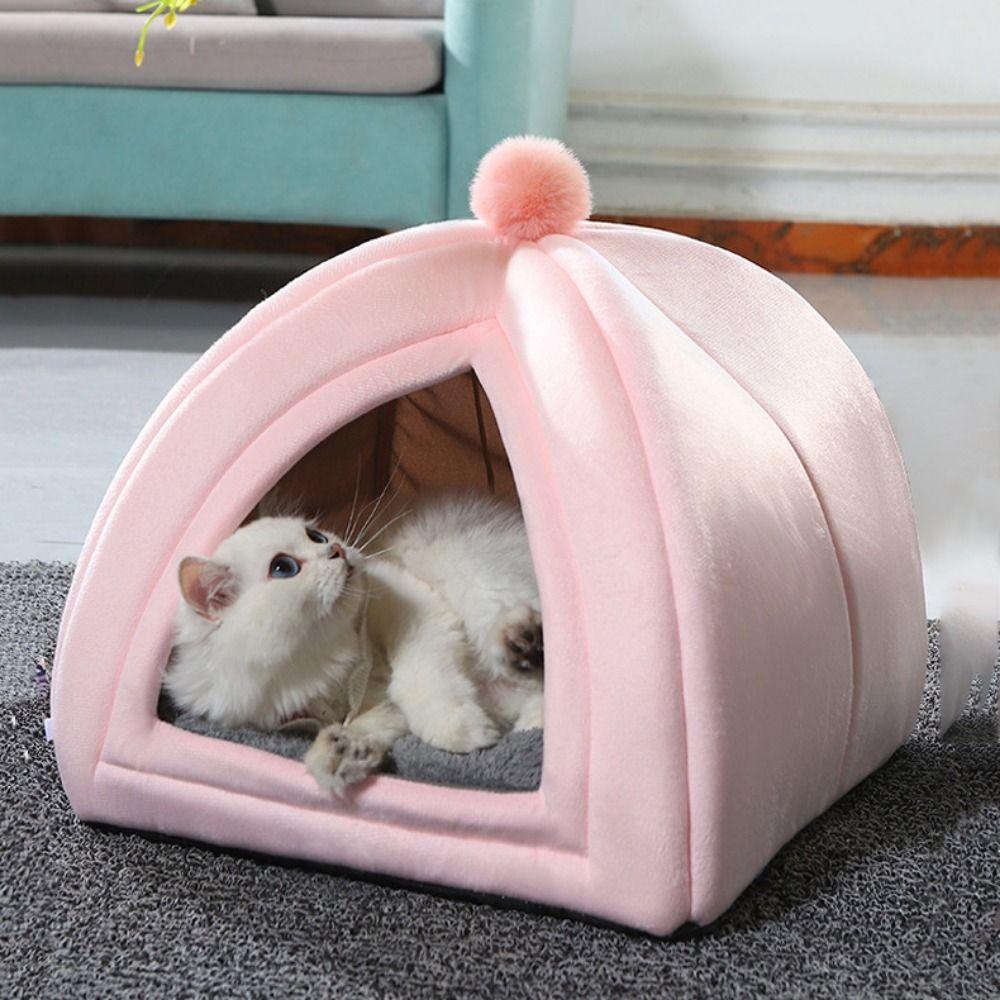 Bequeme Winter Katzenhütte Weiches Warmes Hunde Zelt Kreatives Katzen Schlafhaus Herbst