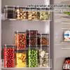 Vzduchotěsná plastová dóza na potraviny Průhledná na cereálie, bonbóny, sušené potraviny Nádoby do lednice Domácí kuchyně