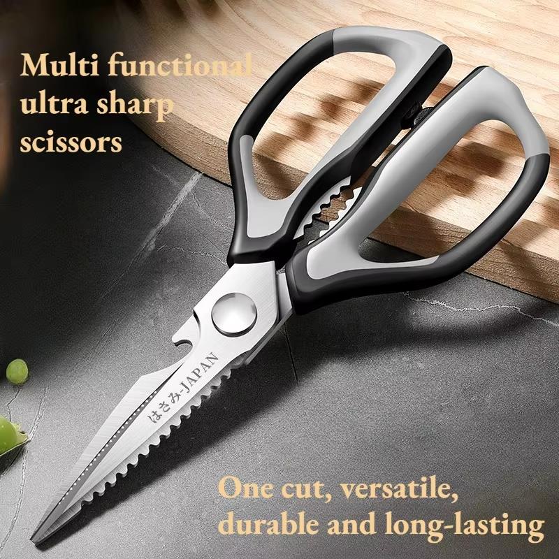 Professional Stainless Steel Kitchen Scissors: Ultra-sharp for Effortlessly Cutting Bones Meat and Vegetables5