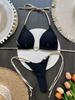 2025 Nylon Heart Bikini Set: Low Waist Tie-Up In Solid Color for Euro-American Fashion