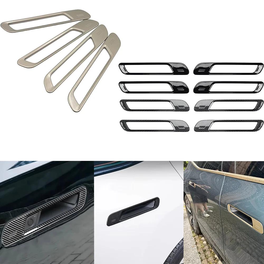 4pcs Car Door Handle Cover Door Handle Bowl Sticker Protector Anti-scratch Cover Trim For BMW 7 Series I7 G70 2026-2026