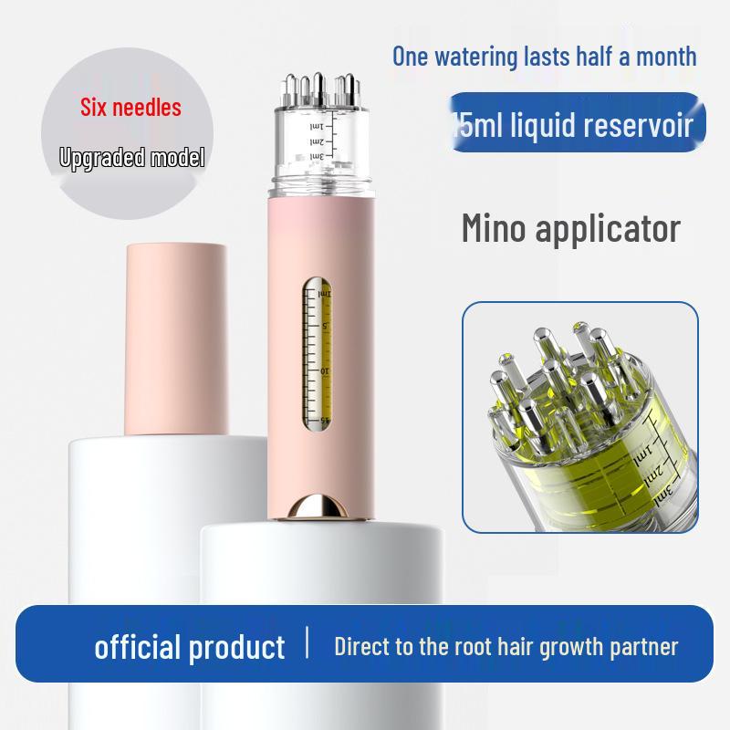 Mino Scalp Applicator 15ml: Large-Capacity Portable Hair Strengthening Oil Roller & Massage Comb