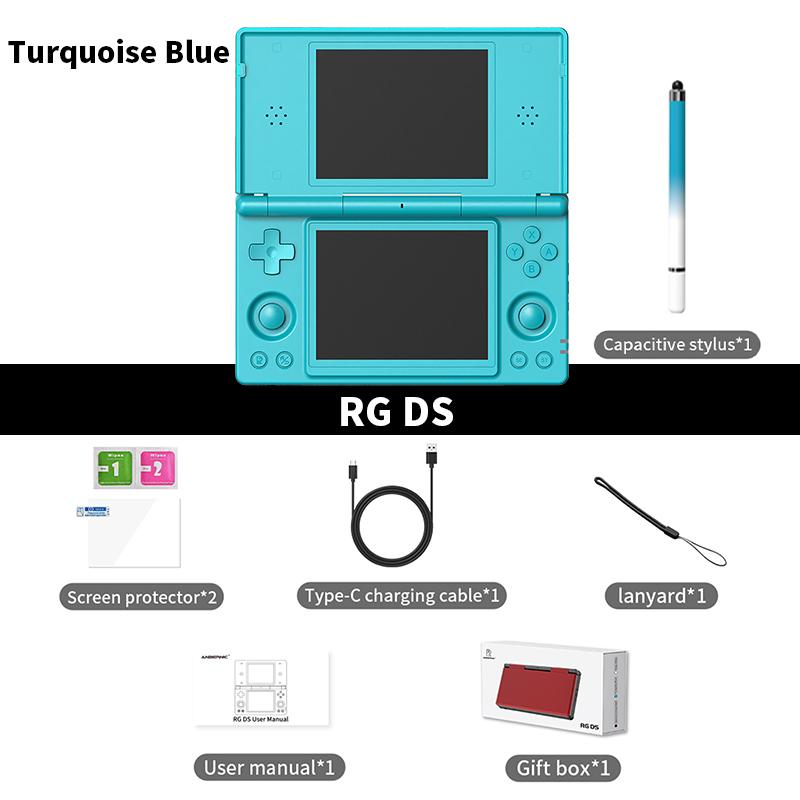 2026 Hot Sale Anbernic RG DS Handheld Game Console 4" IPS Dual Screen Android 4000mAh Flip Video Games Player