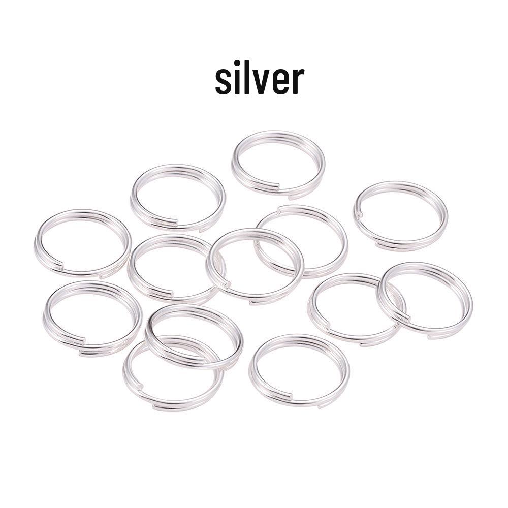 DIY Schmuck Metall Schlüsselring Set: 4-20mm Flache Doppel-Eisenringe für Ohrringe.