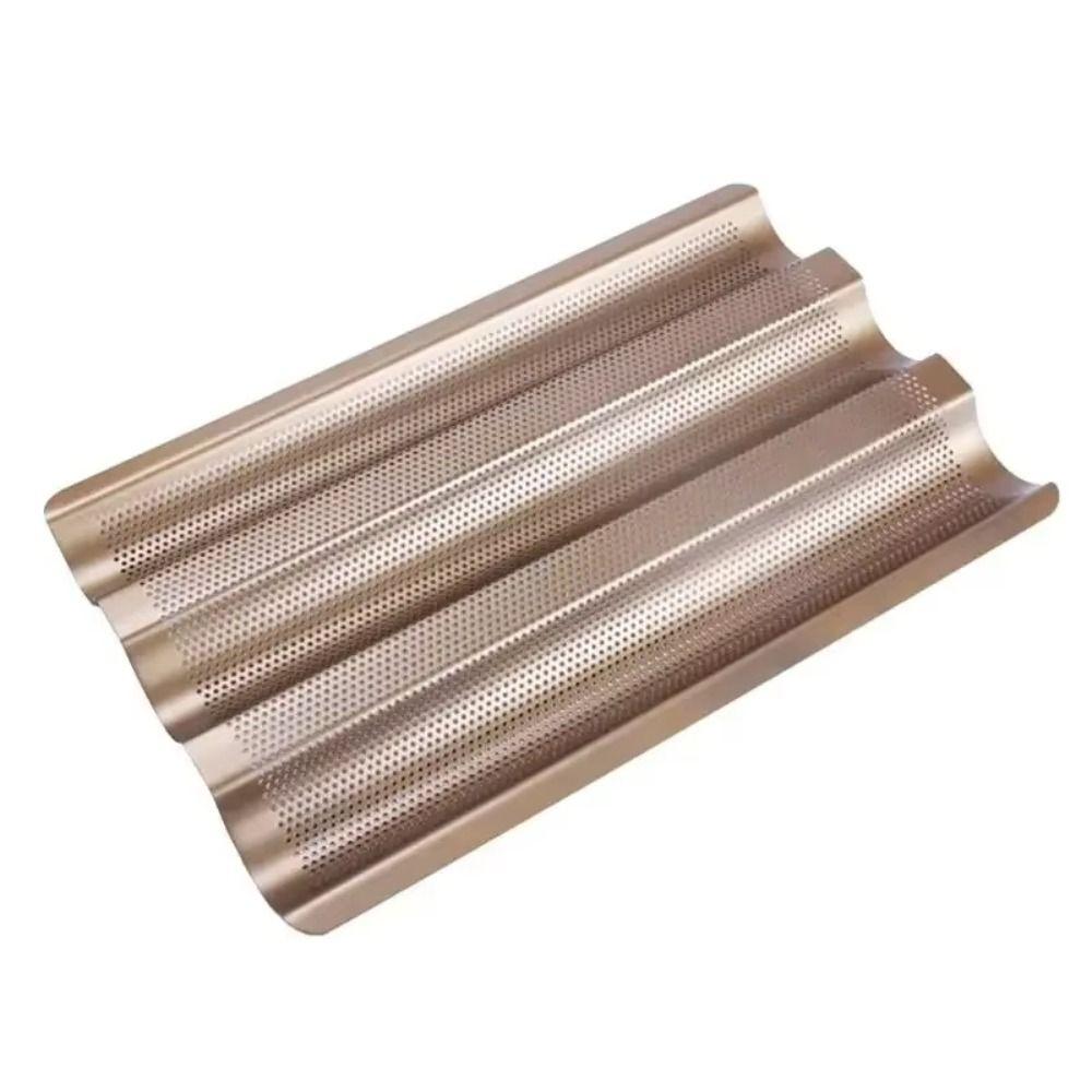 

Форма для выпечки французского хлеба с 3 канавками Противень из углеродистой стали Посуда для выпечки Кондитерские изделия Противень для кухни золотой