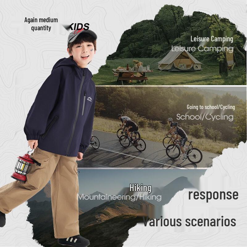 XueZhongFei Kids' Unisex Spring/Autumn Hooded Sports Jacket