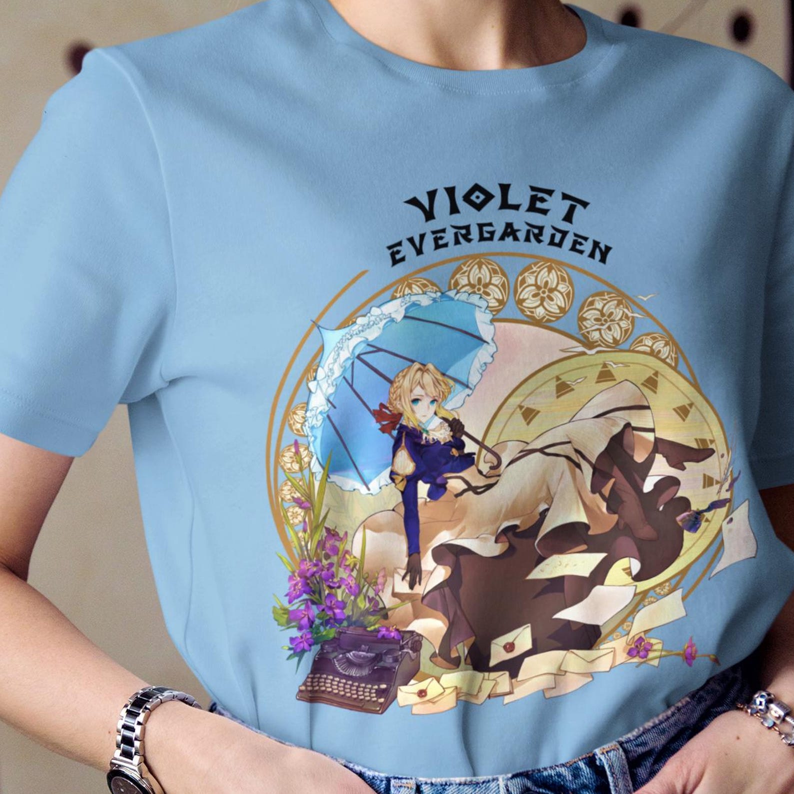 Violet Evergarden Anime Shirt - Evergarden Cosplay Tshirt,Manga Tee 2XL