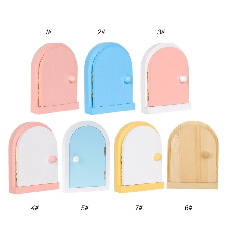 Enchanting Cute Door Shape Wall Outlet Guard Baby and Pet Safe Self Adhesive Light Switches Shield Wood Cover Plate