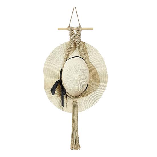 Rope Hat Organizer Rack Bohemia Handmade Woven Wall Hanging Tapestry