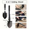Damaly,4-in-1 Multifunctional Folding Shovel For Outdoor Survival And Camping, Durable Stainless Steel Shovel With Saw