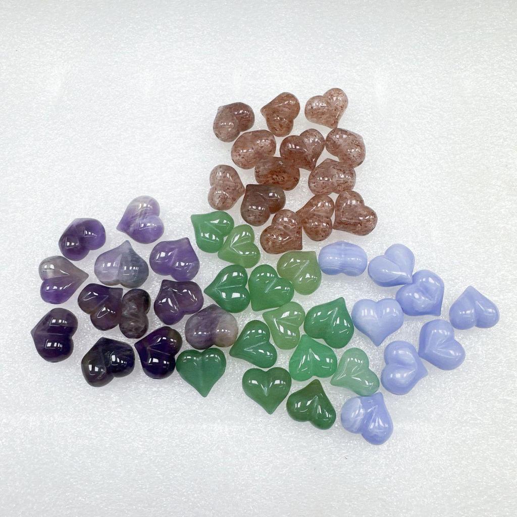 Natural Crystal Heart Beads: Multiple Styles for DIY Jewelry - Necklace & Bracelet Accessories