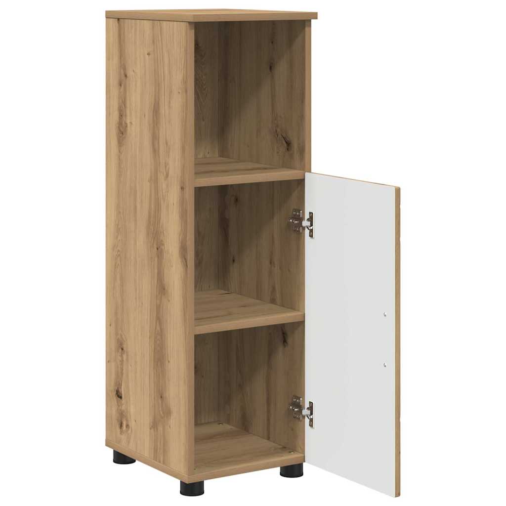Bathroom Cabinet with Storage Artisan Oak Finish 30 X 35 X 95 Cm