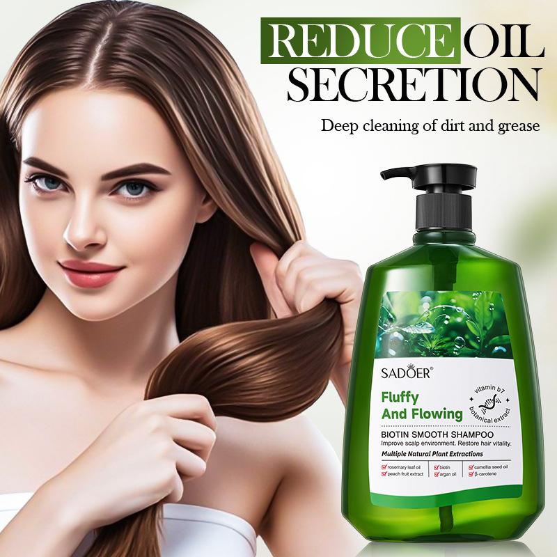 Biotin Softening Shampoo 520ml Deep Cleansing Smooth Shampoo Skin Care Products