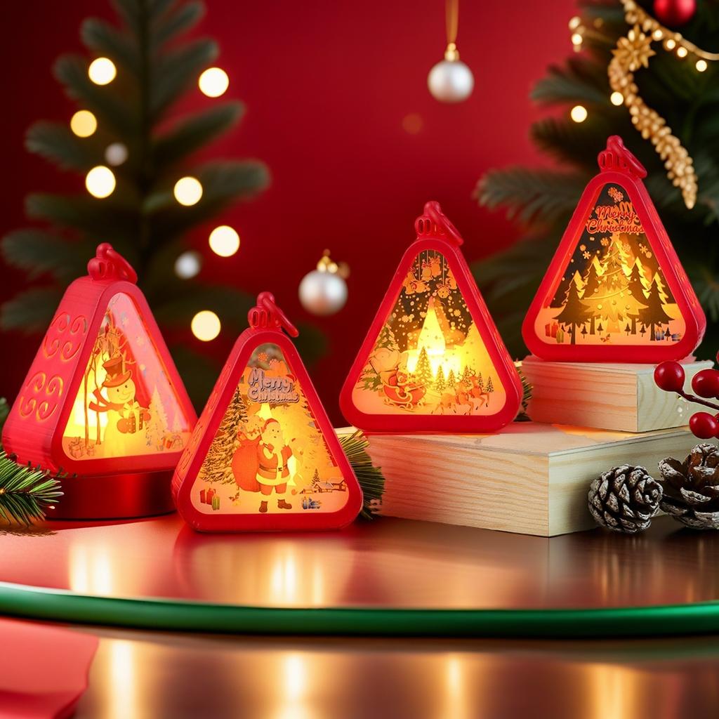 2025 Christmas LED Night Light Santa Claus Snowman Lantern Lamp Table Ornament Christmas Decoration for Home Xmas Navidad Gifts