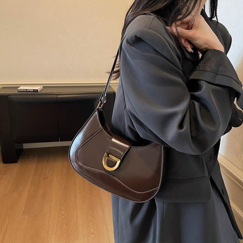 Podzimní nová taška přes rameno crossbody módní jednoduchá podpažní taška nová dámská nová taška ve tvaru půlměsíce dámská taška