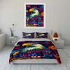 Colorful eagle and fireworks. Bedding sets Duvet cover sets Duvet covers Pillowcases(1 * Duvet Cover 2 * Pillowcases without duvet insert)