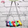 Rainbow Wooden Bead Suspension Bridge: Durable Climbing Swing for Parrots and Birds
