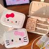 Leather  Jewelry Box Earrings Necklaces Rings Storage Box Travel Portable Ring Box Jewelry Organization Girls Gifts