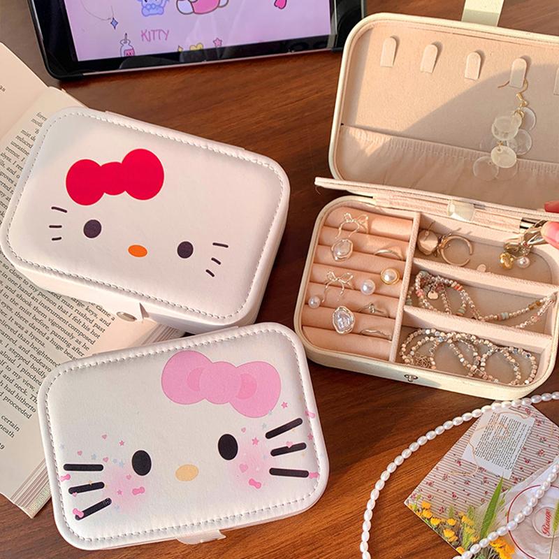 Leather  Jewelry Box Earrings Necklaces Rings Storage Box Travel Portable Ring Box Jewelry Organization Girls Gifts