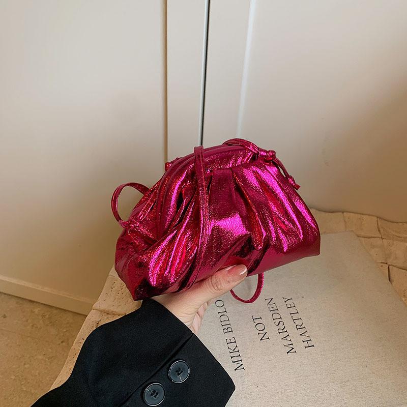 Fashionable Pu Leather Bucket Bag 2024 Trendy Street Style Everyday Shoulder Bag роза розовый