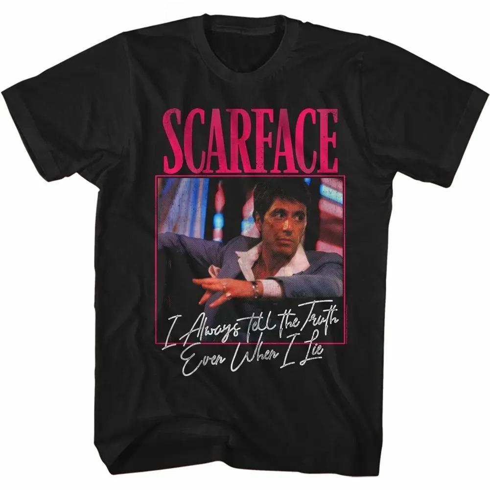 VINTAGE SCARFACE Print National Fashion Loose Small Neckline Casual Short Sleeve Tshirt High Quality Luxury Brand Summer Tops